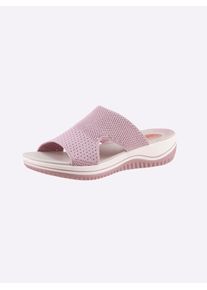 Jana Damen Pantolette, Gr. 37, rosa, Textil, sportlich, Schuhe