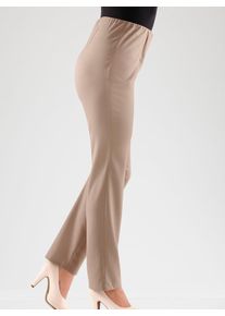 Classic Basics Damen Stretch-Hose, beige, Gr. 20, unifarben, 64% Polyester, 34% Viskose, 2% Elasthan, Hosen