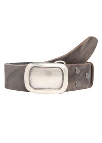 Damen Ledergürtel, grau, modisch,klassisch, Gr. 110, RETTUNGSRING BY SHOWROOM 019, unifarben, vintage, Rindsleder, Gürtel, rustikaler Look