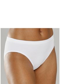 Lascana Damen Slip, Gr. 36, weiß, Jersey, Obermaterial: 58% Baumwolle, 39% Polyamid, 3% Elasthan, Unterhosen, aus angenehm weicher Baumwolle