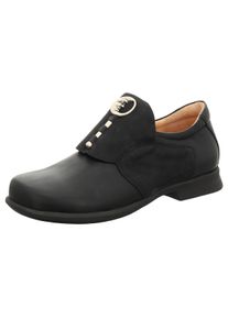 Think! THINK Damen Slipper "PENSA", Gr. 39, schwarz, Leder, klassisch, Schuhe, Festtagsschuh, Komfortschuh, Halbschuh mit gepolstertem Fersenpart