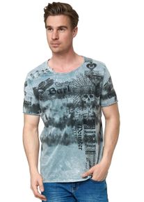 Rusty Neal Herren T-Shirt, grau, casual, Gr. M, bedruckt, 100% Baumwolle, Shirts, in lässiger Batik-Optik