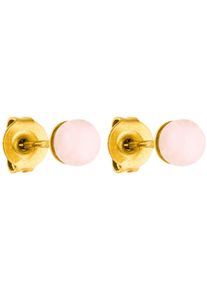 PURELEI Damen Paar Ohrstecker "Schmuck Geschenk Rose Quartz Ohrringe, 23381", Edelstahl, bunt, Edelstahl, Ohrringe, mit Rosenquarz