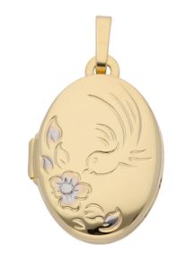 Adelia´s ADELIA ́S Damen Ketten-Anhänger "333 Gold Medaillon Anhänger", Gold, gold, Gold, Schmuckanhänger, Goldschmuck für Damen