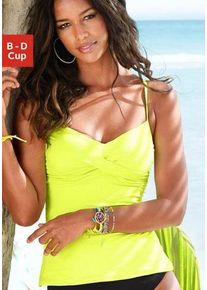 s.Oliver Damen Bügel-Tankini-Top "Spain", grün, Gr. 44, unifarben, Microfaser, Microfaser, Bikini-Oberteile, mit Wickeloptik