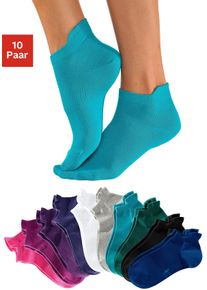 Kangaroos Damen Sneakersocken, Gr. 35, bunt, Polyamid, Baumwolle, Elasthan, unifarben, Socken, mit erhöhtem Bündchen