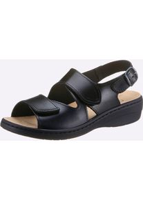 CLASSIC Damen Sandalette, Gr. 36, schwarz, Glattleder, sportlich, Schuhe