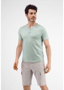 Lerros Herren T-Shirt "Lerros Serafino mit Finelinerstreifen, washed", blau, Gr. S, 99% Baumwolle; 1% Viskose, Shirts