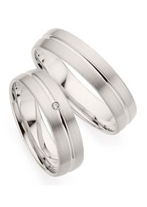 Phoenix PHÖNIX Damen Trauring "Schmuck Geschenk Silber 925 Trauring Ehering LIEBE versch. Varianten", 62, 0,01 ct SI = kleine Einschlüsse mit Brillant,