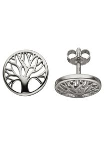 Jobo Damen Paar Ohrstecker "Lebensbaum", Silber 925 (Sterlingsilber), silber, Silber 925 (Sterlingsilber), Ohrringe, 925 Silber