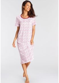 Vivance Dreams Damen Nachthemd, Gr. 36, bunt, Single Jersey, Obermaterial: 100% Baumwolle, casual, Kleider, Seitenschlitze für mehr Bewegungsfreiheit