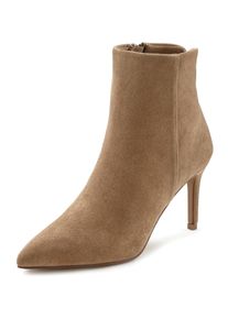 Lascana Damen High-Heel-Stiefelette, Gr. 43, beige, Obermaterial: 100% Textilmaterial. Futter: 100% Textilmaterial. Decksohle: 100% Lederimitat.