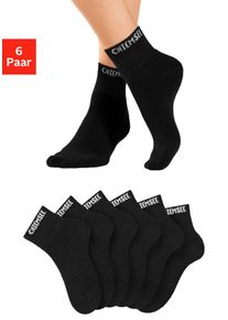 Chiemsee Damen Kurzsocken, Gr. 35, schwarz, Baumwolle, Elasthan, Polyamid, unifarben, Socken, mit eingestricktem Markennamen