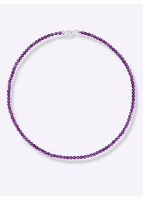 Lady Damen Collier, 45, Glas, L: 45cm, silber, Glas, Halsketten