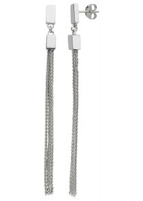Jobo Damen Paar Ohrhänger, Silber 925 (Sterlingsilber), silber, Silber 925 (Sterlingsilber), Ohrringe, mit Ketten 925 Silber