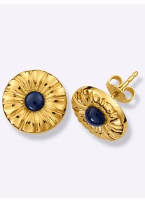 Lady Damen Paar Ohrstecker, Safir ct, Silber 925 (Sterlingsilber), blau, Silber 925 (Sterlingsilber), Ohrringe