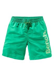 Bench. Kinder Badeshorts, grün, Gr. 122, unifarben, Microfaser, Polyester, Badehosen, mit trendigem Logoschriftzug