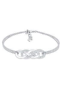 Elli Damen Armband "Infinity Liebe Kristalle 925 Silber", 16cm,mit Steinen, Silber 925 (Sterlingsilber), silber, Silber 925 (Sterlingsilber),
