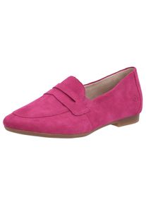 Remonte Damen Loafer, Gr. 38, pink, Veloursleder, elegant, Schuhe, Slipper, Businness Schuh mit praktischem Gummizug