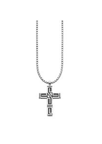 CAI CAÏ Herren Kette mit Anhänger "925/- Sterling Silber rhodiniert Kreuz", 60cm, Silber 925 (Sterlingsilber), L: 60cm B: 18.5mm, silber, Silber 925