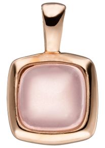 Jobo Damen Ketten-Anhänger "Anhänger quadratisch", Silber 925 (Sterlingsilber), rosa, Silber 925 (Sterlingsilber), Schmuckanhänger, 925 Silber
