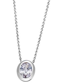 Firetti Damen Kette mit Anhänger "Schmuck Geschenk Silber 925 Halsschmuck Halskette Ankerkette", Silber 925 (Sterlingsilber), L: 45cm B: 1,1mm,
