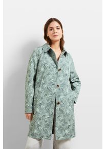 Bugatti Damen Kurzmantel, grün, casual, Gr. 42, unifarben, 100% Polyester, Mäntel, mit gerader Schnittform