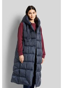 Bugatti Damen Longweste, blau, casual, Gr. 38, unifarben, 100% Polyester, Westen, mit asymmetrischer Silhouette