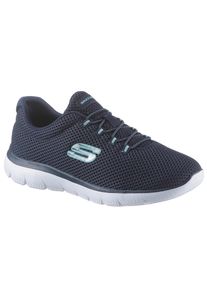 Skechers Damen Slip-On Sneaker "Summits", Gr. 39, blau, Textil, Synthetik, sportlich, Schuhe, Slipper, Freizeitschuh, Komfortschuh mit gepolstertem