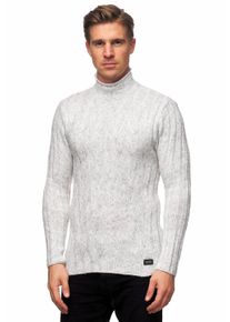 Rusty Neal Herren Strickpullover, grau, casual, Gr. XXXL, unifarben, 65% Polyacryl, 25% Baumwolle, 10% Wolle, Pullover, mit wärmendem Stehkragen