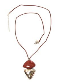 Damen Lange Kette "Beate", braun, Basic, Collezione Alessandro, Metall, Halsketten, mit opulenten Behang