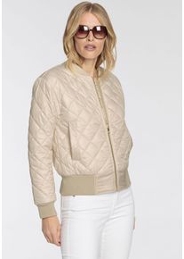 DELMAO Damen Steppjacke, beige, casual, Gr. 46, Web, Obermaterial: 100% Polyester. Futter: 100% Polyester. Wattierung: 100% Polyester, Jacken, in