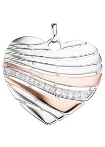 Jobo Damen Herz-Anhänger "Anhänger Herz", Silber 925 (Sterlingsilber), silber, Silber 925 (Sterlingsilber), Schmuckanhänger, 925 Silber roségold