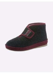 Schawos Damen Hausstiefel, Gr. 37, grau, Textil, Schuhe