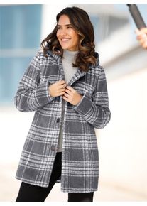 Classic Basics Damen Outdoorjacke, gelb, Gr. 42, gemustert, mehrfarbig, 70% Polyester, 20% Polyacryl, 4% Baumwolle, 3% Viskose, 3% Polyamid, Jacken