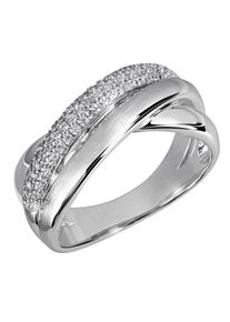 Firetti Damen Fingerring "Schmuck Geschenk Silber 925 Silberring blau glitzernd", 58, Silber 925 (Sterlingsilber), 4,3mm, silber, Silber 925
