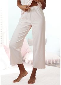 s.Oliver Damen Pyjamahose, Gr. 32, rosa, Rippware, Obermaterial: 92% Baumwolle, 8% Elasthan, unifarben, feminin, Hosen, mit Babylocksaum