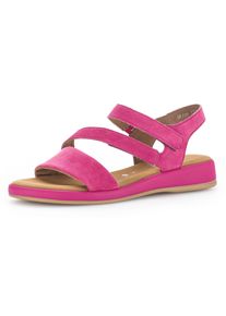 Gabor Damen Sandalette "RHODOS", Gr. 38, pink, Ziegenveloursleder, unifarben, klassisch, Schuhe, Sommerschuh, Sandale, Keilabsatz, aus der