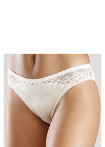 Lascana Damen Slip "Alana", Gr. 32, beige, Obermaterial: 50% Polyamid, 40% Seide, 10% Elasthan, Unterhosen, aus edler, schimmernder Qualität mit