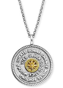 Engelsrufer Damen Kette mit Anhänger "Talisman Bicolor, ERN-TALISMAN-LUCK-BI", Silber 925 (Sterlingsilber), L: 60cm B: 1,42mm, gold, Silber 925