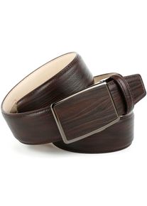 Anthoni Crown Damen Ledergürtel, braun, Gr. 85, unifarben, Leder, Gürtel, für Jeans in Mocca