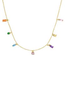 s.Oliver Damen Kette mit Anhänger "Regenbogen, 2035510", Silber 925 (Sterlingsilber), L: 45cm, bunt, Silber 925 (Sterlingsilber), Halsketten, mit