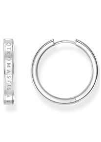 Thomas Sabo Damen Paar Creolen "weiße Steine, CR714-051-14", Silber 925 (Sterlingsilber), bunt, Silber 925 (Sterlingsilber), Ohrringe, mit Zirkonia