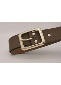 AnnaMatoni Damen Ledergürtel, braun, casual, Gr. 115, unifarben, Rindsleder, Gürtel, mit goldener Schließe