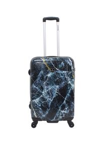 Saxoline Koffer "Marble", schwarz, Polyester, Koffer, mit integriertem Zahlenschloss