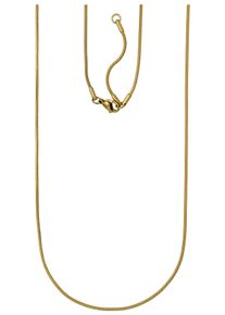 Jobo Damen Edelstahlkette, Edelstahl, L: 80cm, gold, Edelstahl, Halsketten, Schlangenkette Edelstahl 80 cm 1,5 mm
