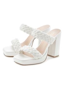 Lascana Damen Pantolette, Gr. 40, weiß, Obermaterial: 100% Lederimitat. Futter: 100% Lederimitat. Decksohle: 100% Lederimitat. Laufsohle: 100%