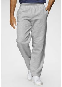 Herren Sweathose, grau, sportlich, Gr. M, Fruit of the Loom, angeraute Sweatware, Obermaterial: 80% Baumwolle, 20% Polyester, Hosen, Open Leg
