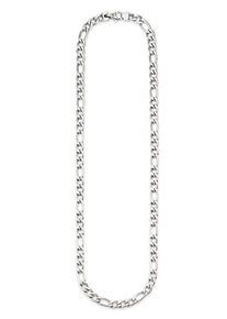 Bruno Banani Herren Edelstahlkette "Schmuck Geschenk Halskette Figarokette Silber", 50, Edelstahl, L: 50cm B: 6,7mm, silber, Edelstahl, B:6,7mm,