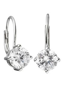 Jobo Damen Paar Ohrhänger "Ohrringe mit Zirkonia", Silber 925 (Sterlingsilber), silber, Silber 925 (Sterlingsilber), Ohrringe, quadratisch 925 Silber